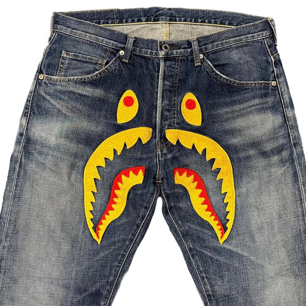 Bape Shark Jeans - WGM - Medium - New RRP £395 