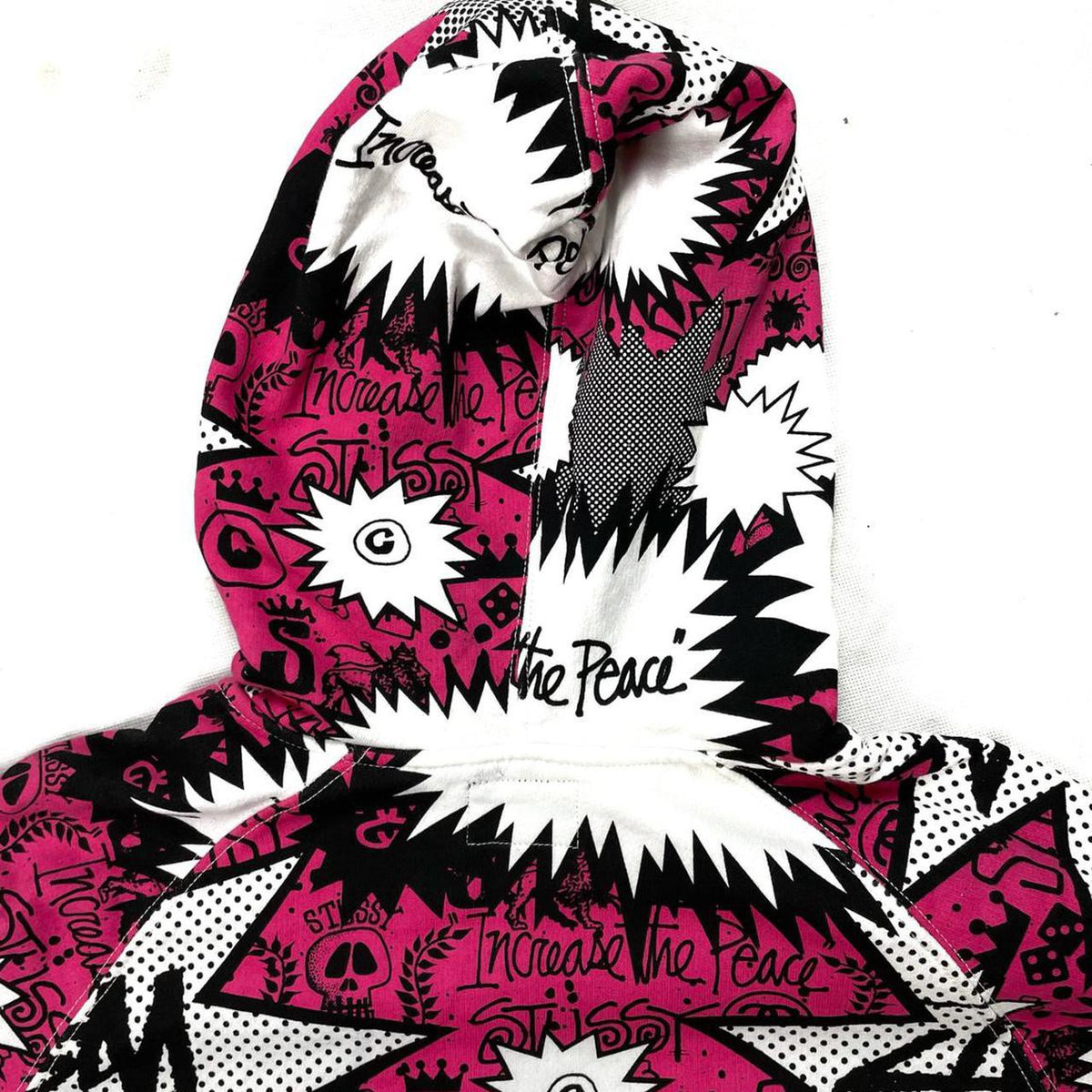 Stüssy Cartoon Monogram Hoodie In Pink ( M ) – 1036 Emporium