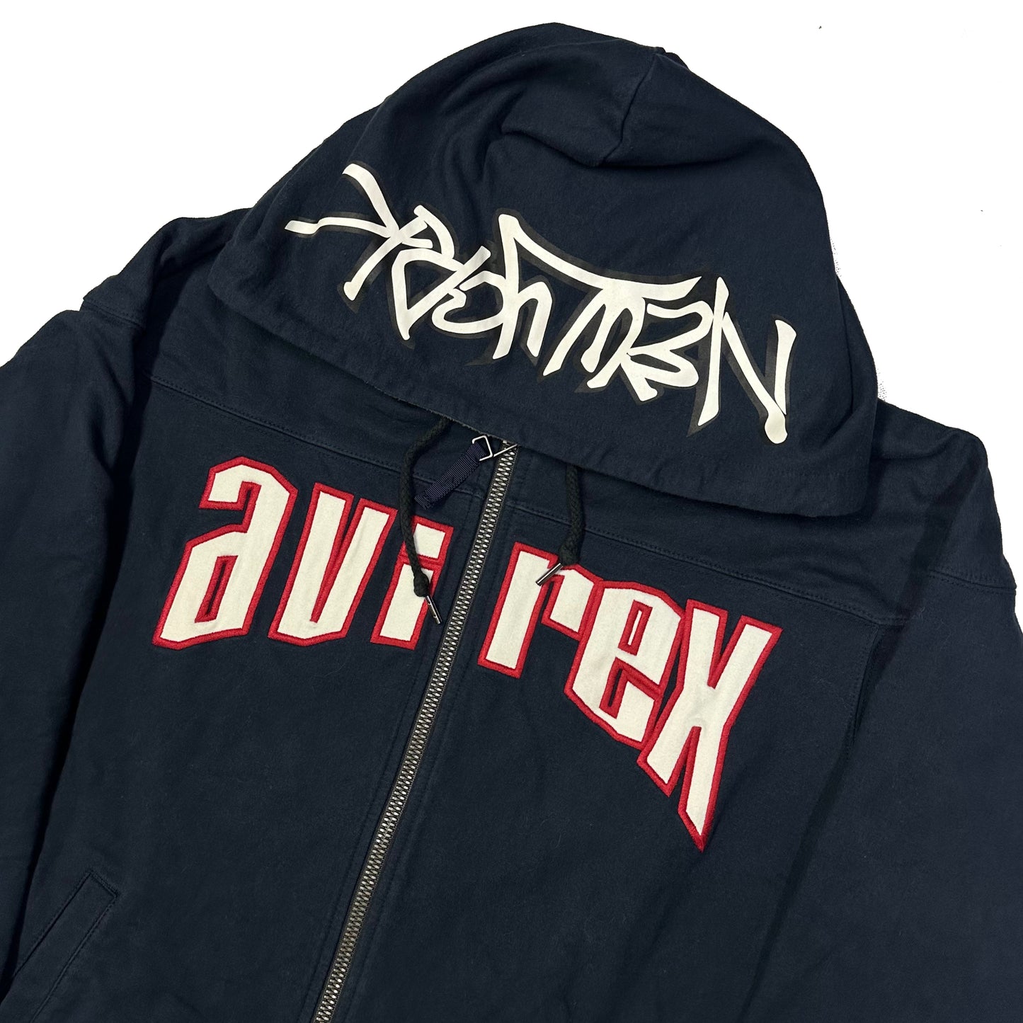 Avirex Spellout NY Hoodie In Navy ( L )