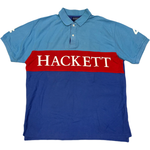 Hackett Polo In Blue & Red ( L )