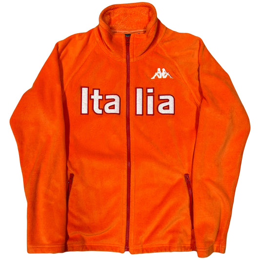 Kappa Spellout Italia Zip Up Fleece In Orange ( L )