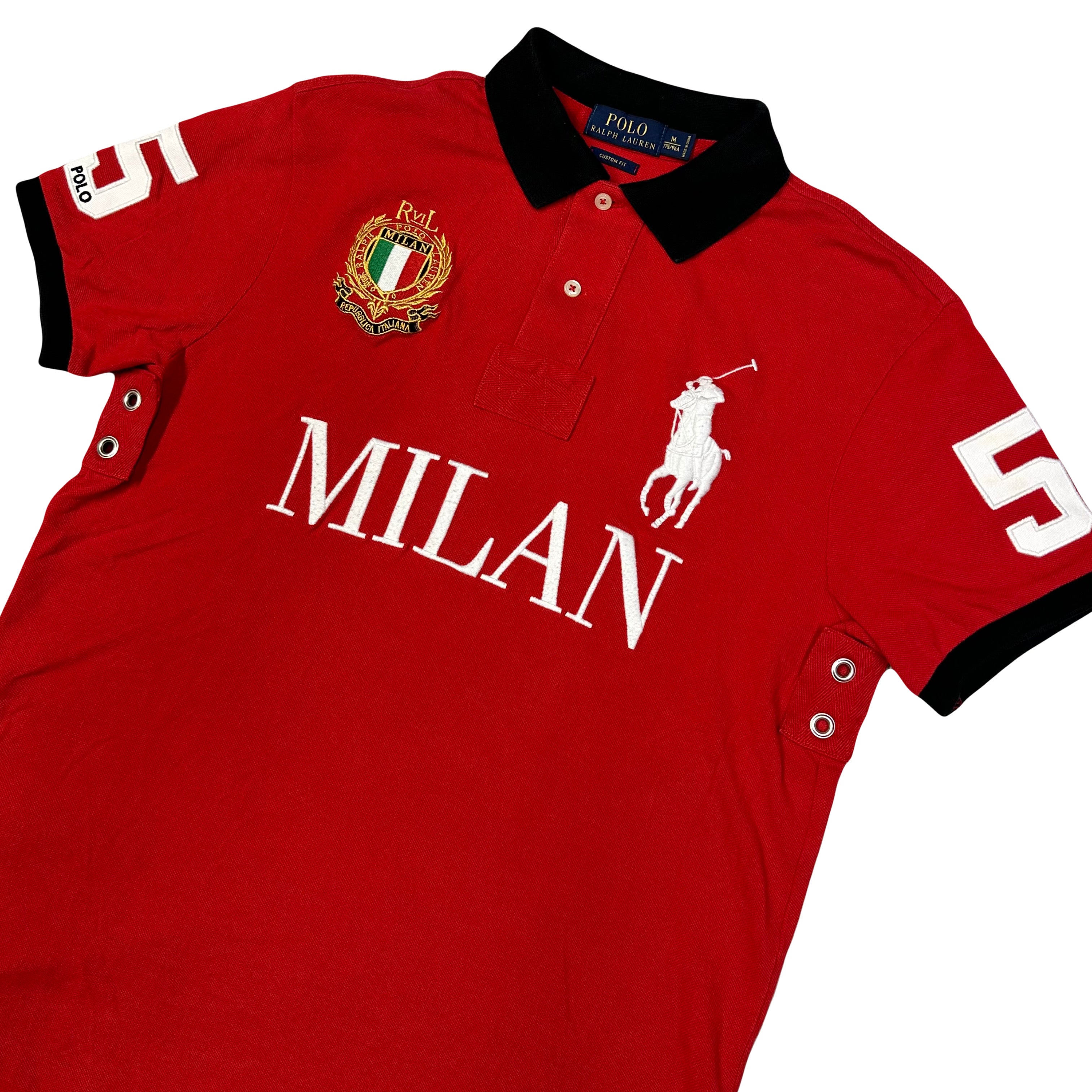Ralph Lauren Spellout Milan Polo In Red ( M )
