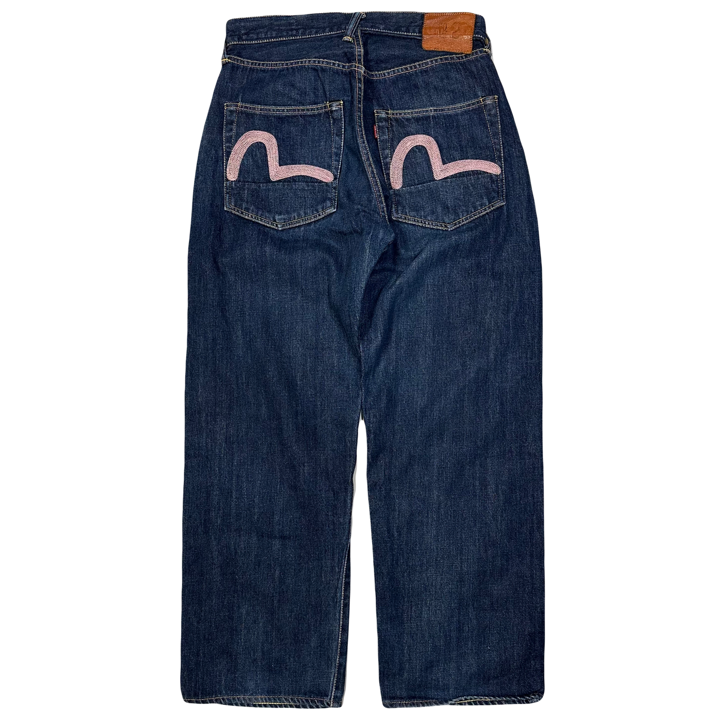 Evisu Selvedge Jeans With Double Pink Daicocks ( W32 )