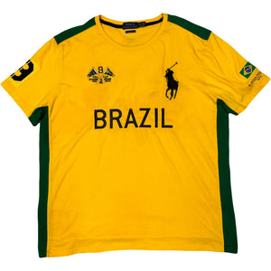 Ralph Lauren Spellout Brazil T-Shirt In Yellow ( XXL )