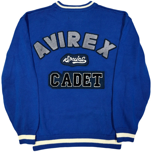 Avirex Cadet Knitted Sweatshirt In Blue ( M )