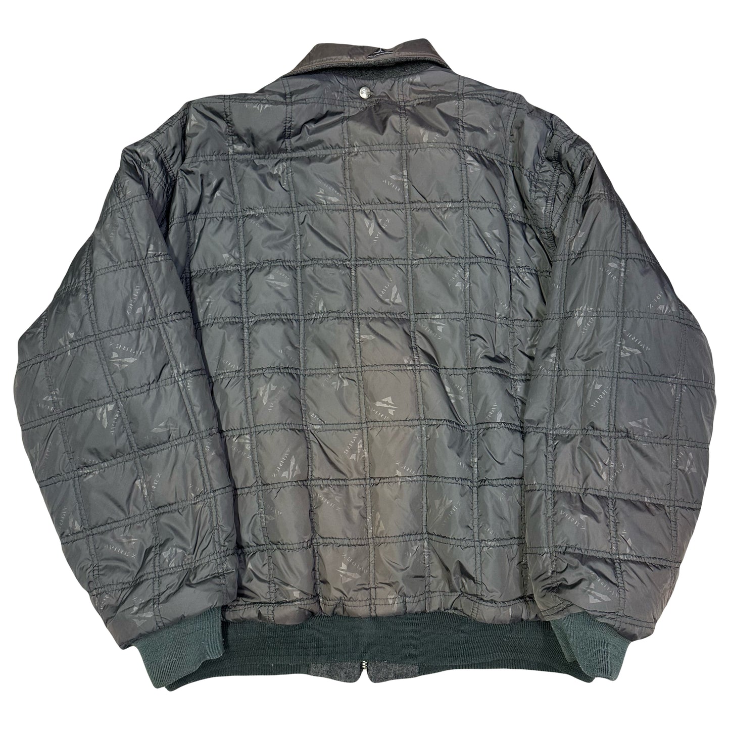 Avirex Reversible Wool & Nylon Jacket In Grey ( XL )