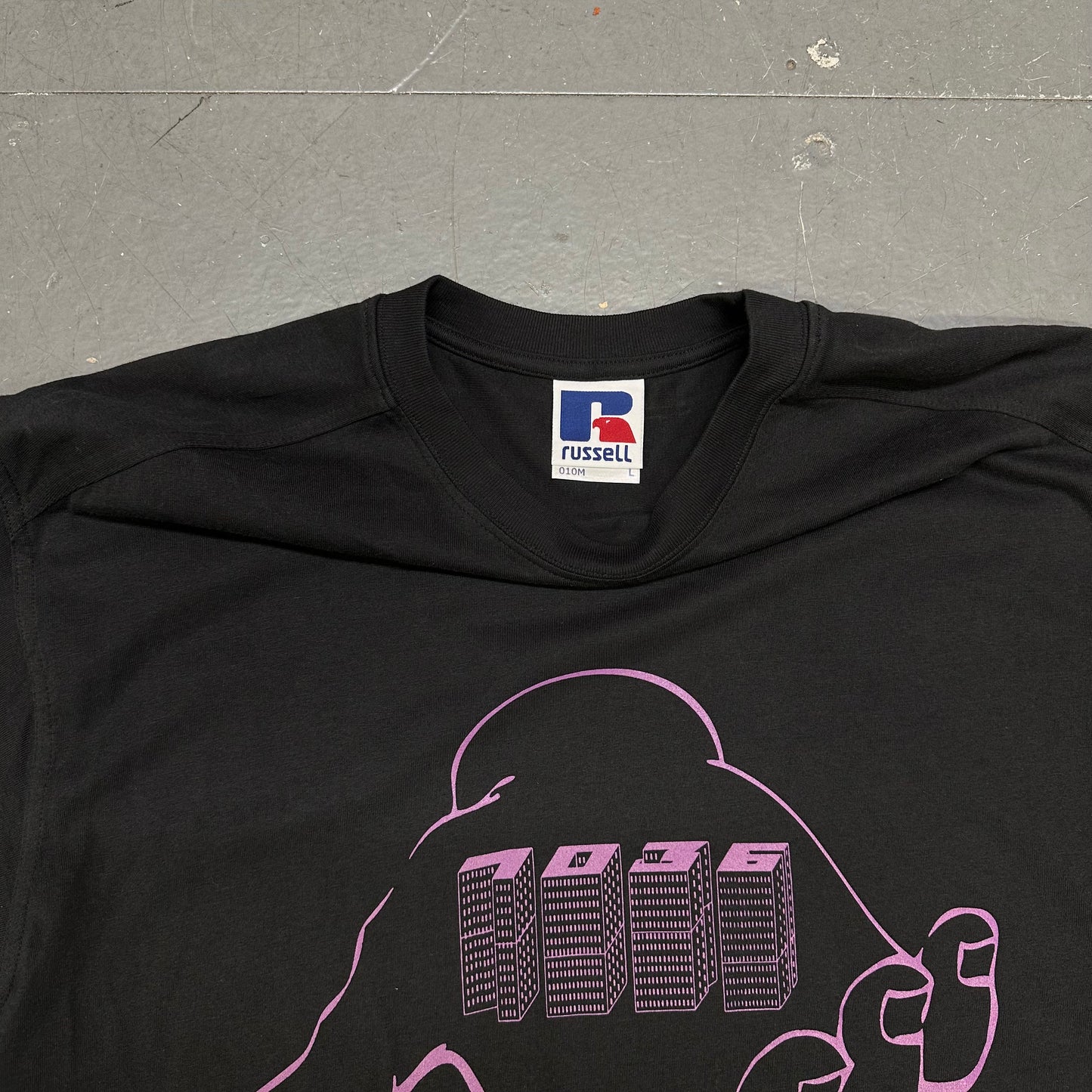 1036 Hand Tee In Black & Purple ( 2022 )