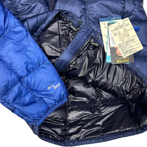 Montbell EX 800 Two Tone Square Stitch Down Puffer Jacket In Blue ( M )