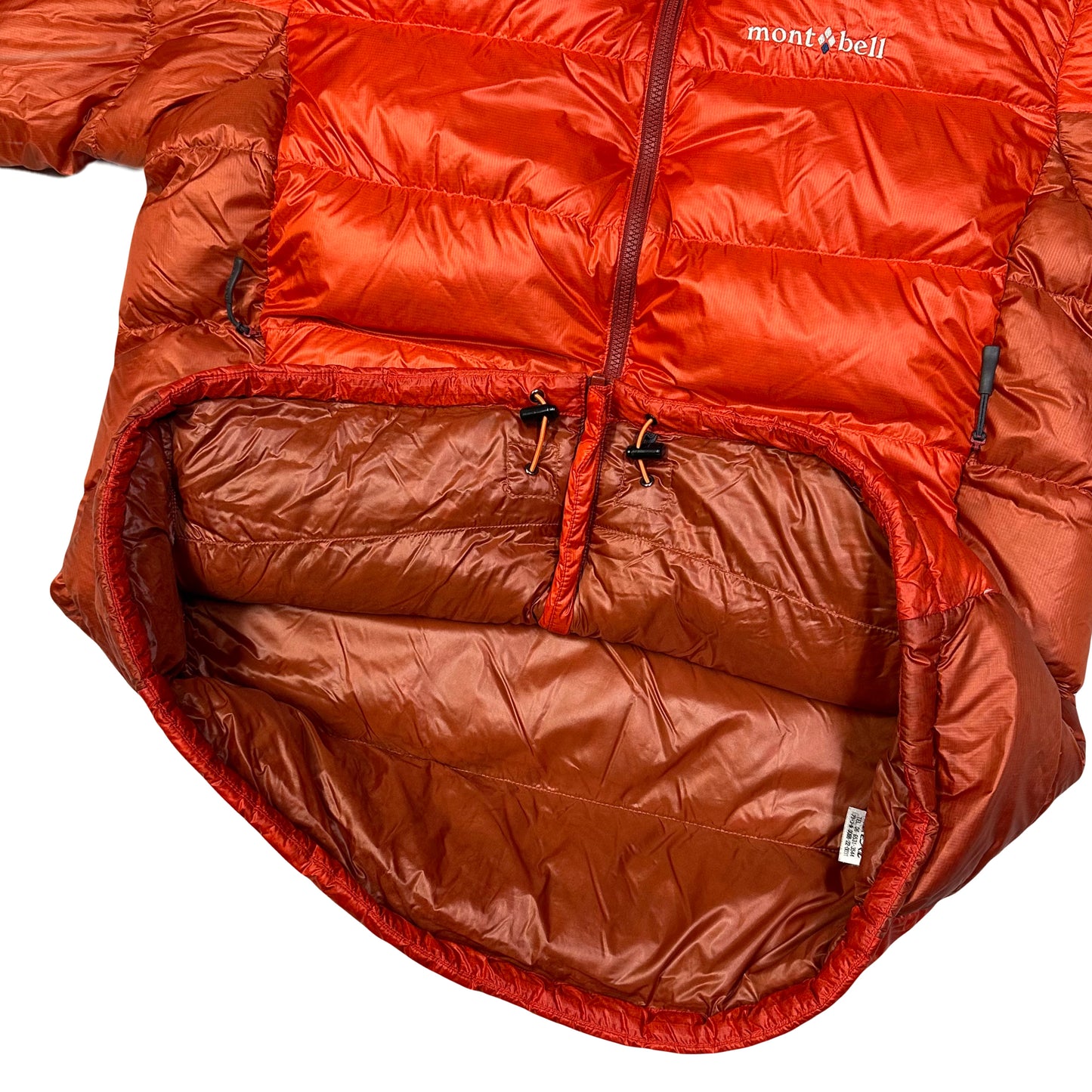 Montbell Puffer Jacket In Orange & Red ( XL )