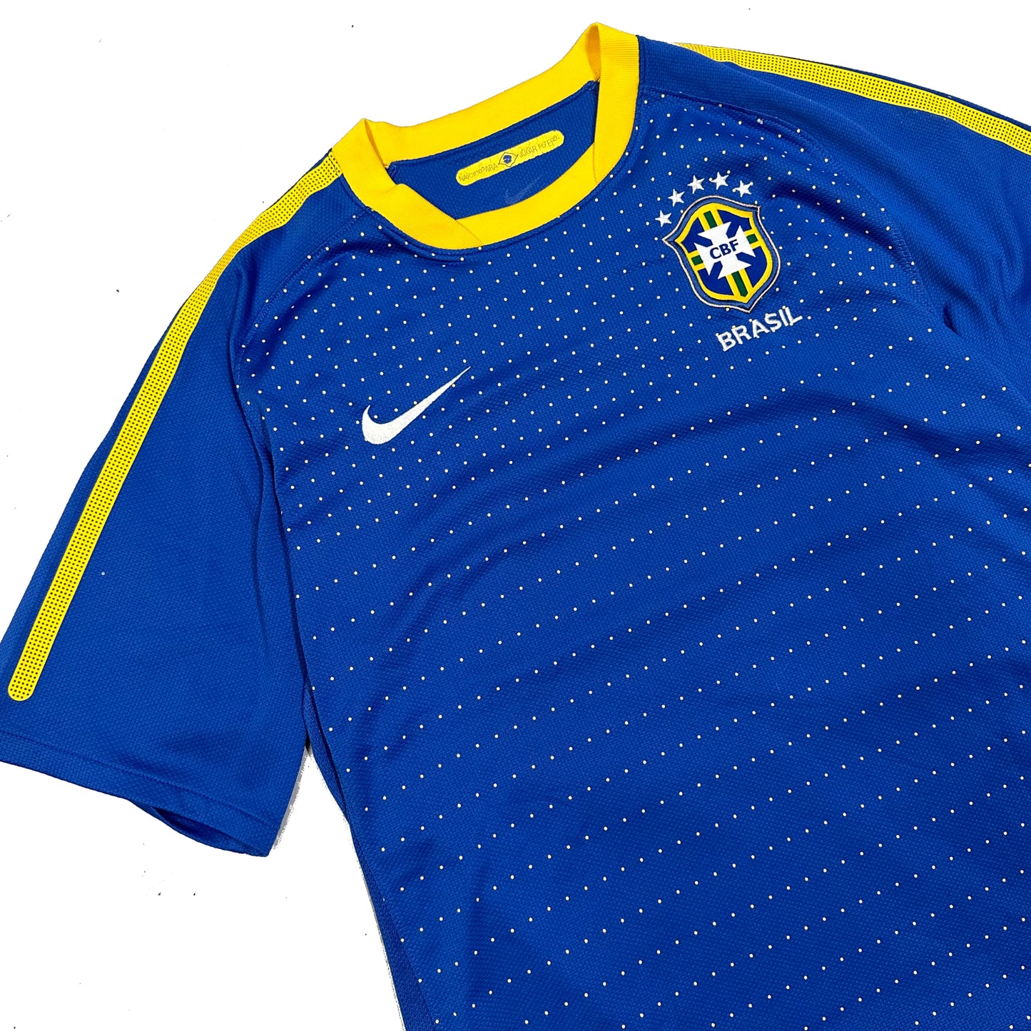 Nike 2010/11 Brazil Away Shirt In Blue ( L )