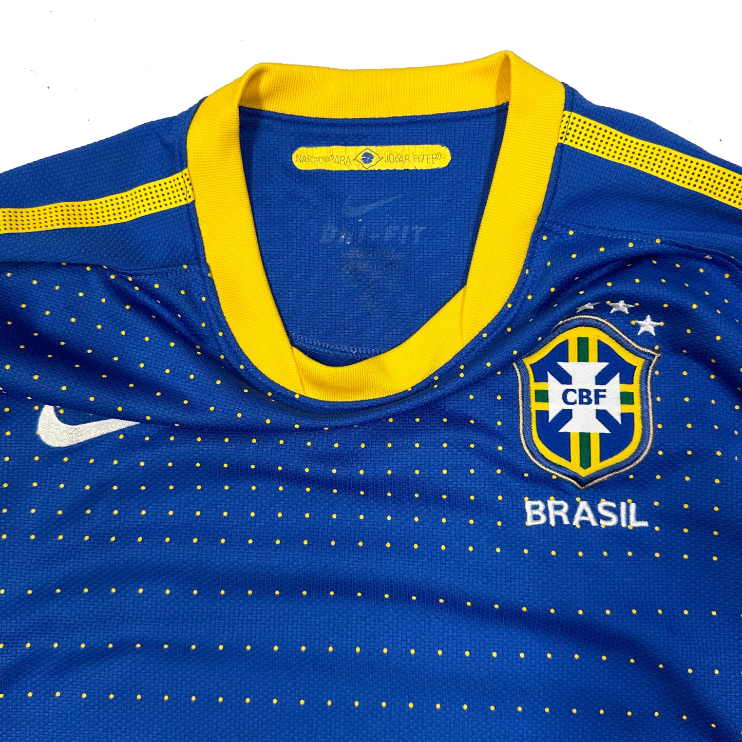 Nike 2010/11 Brazil Away Shirt In Blue ( L )