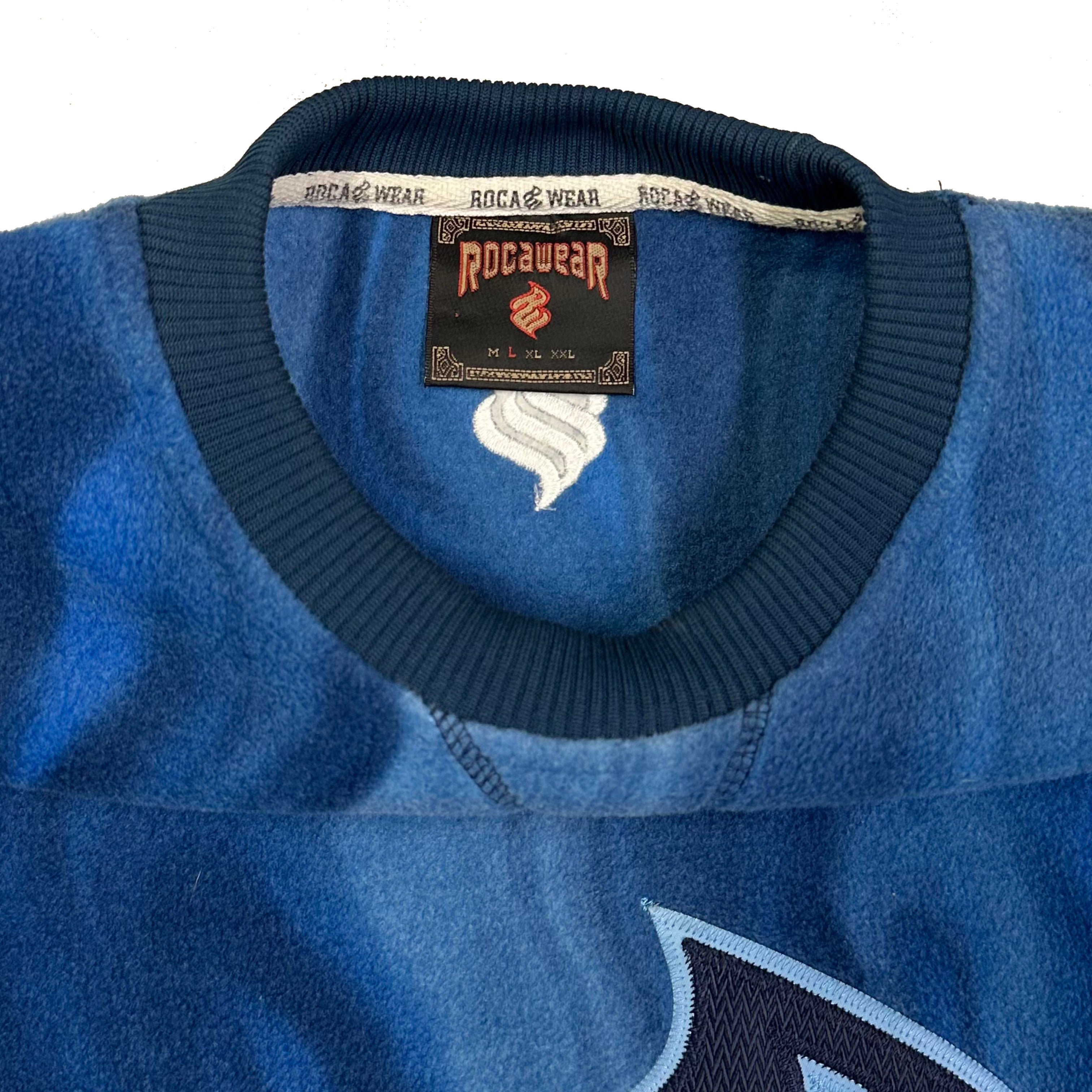 Rocawear Marbled Fleece Sweatshirt In Blue ( L )