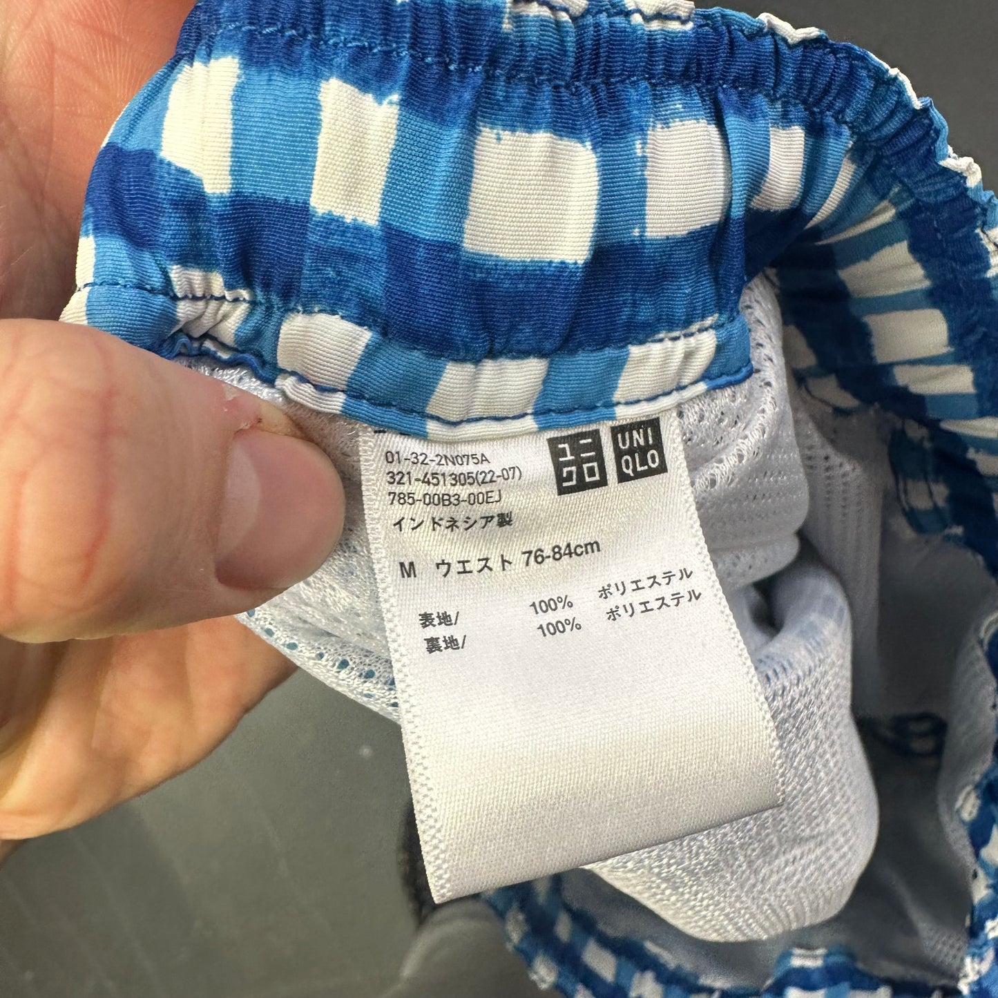 Uniqlo X Marni Check Shorts In Blue ( M )