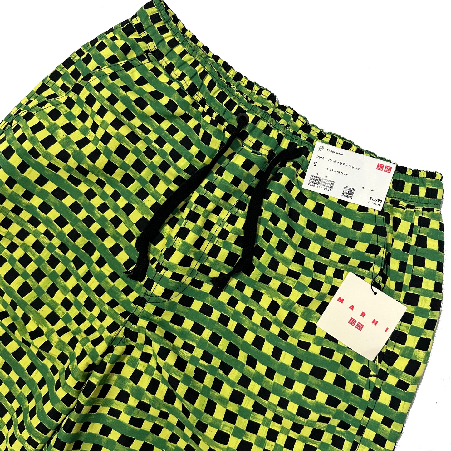 Uniqlo X Marni Check Shorts In Green ( S )