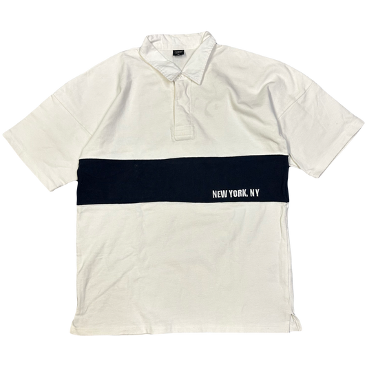 Avirex N.Y Spellout Polo In White ( M )