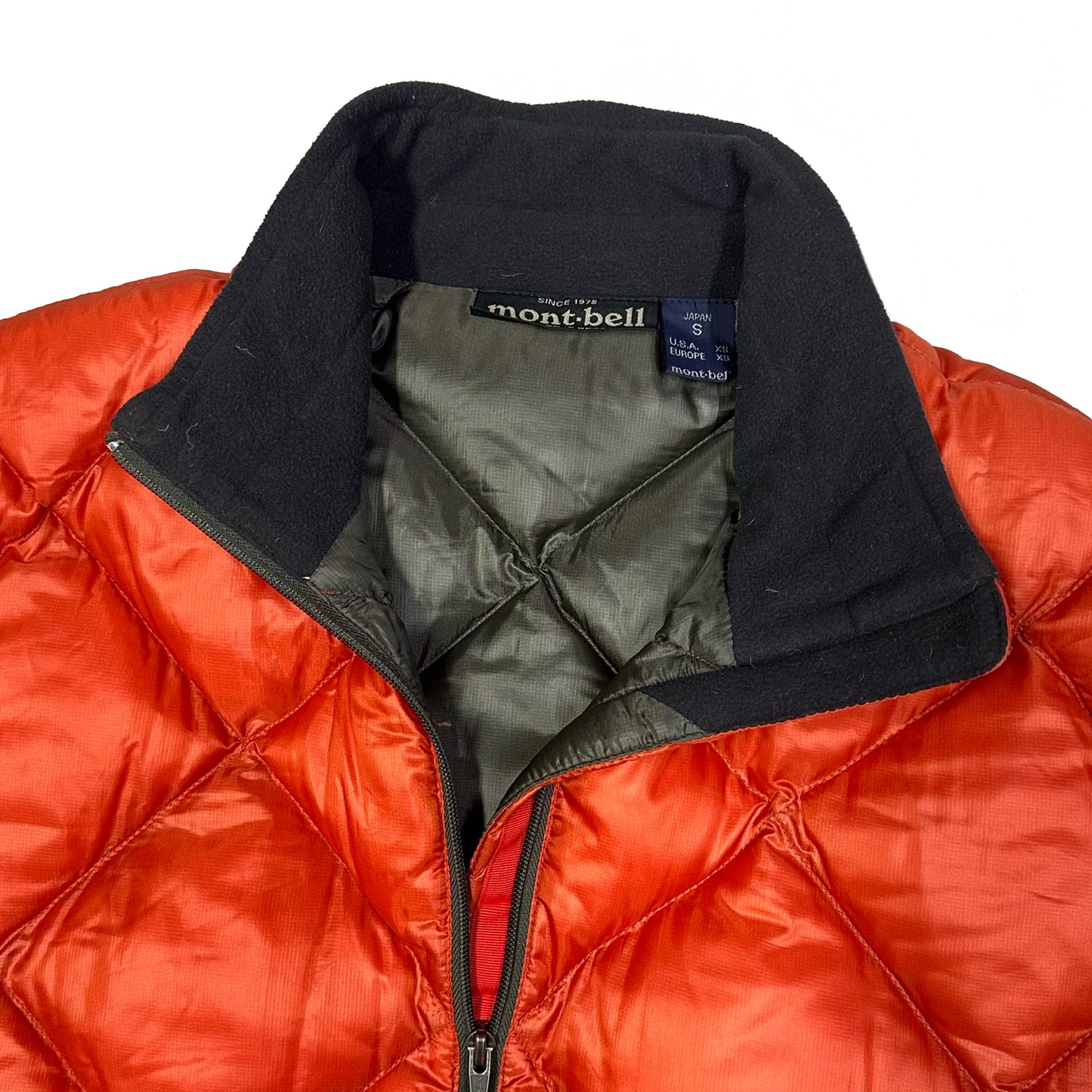 Montbell Diamond Stitch Puffer Jacket In Orange ( S )