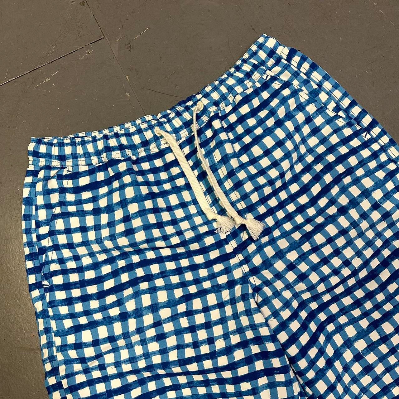 Uniqlo X Marni Check Shorts In Blue ( S )