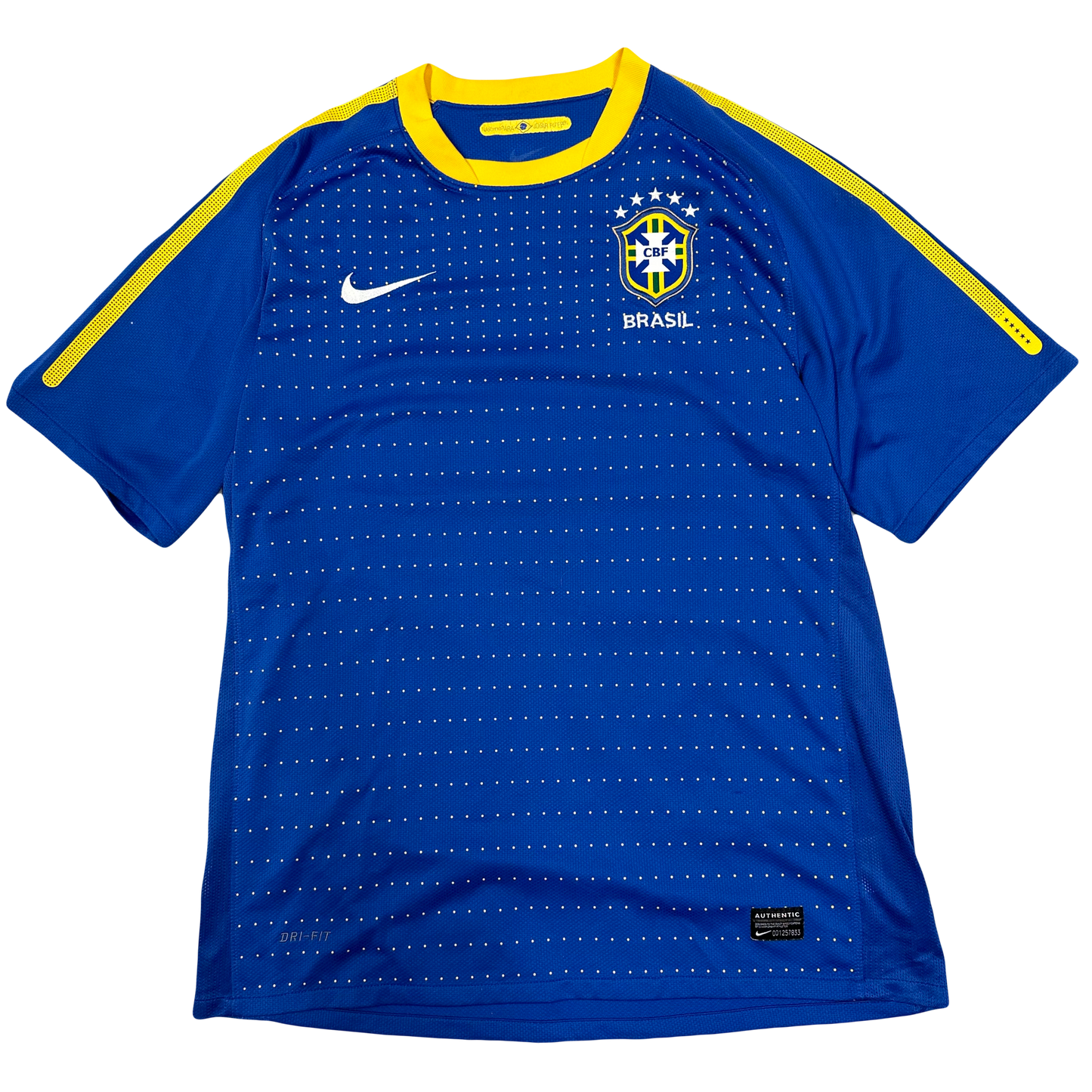 Nike 2010/11 Brazil Away Shirt In Blue ( L )