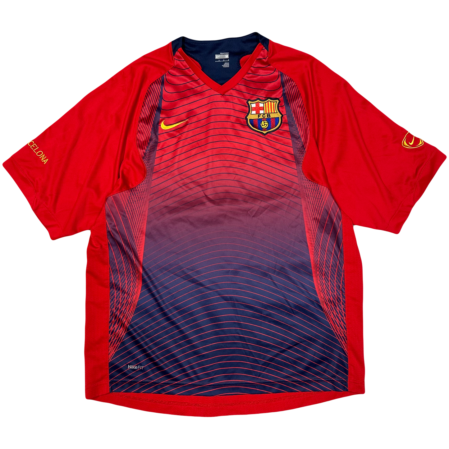 Nike Barcelona 2007/08 Training Shirt In Red ( M )