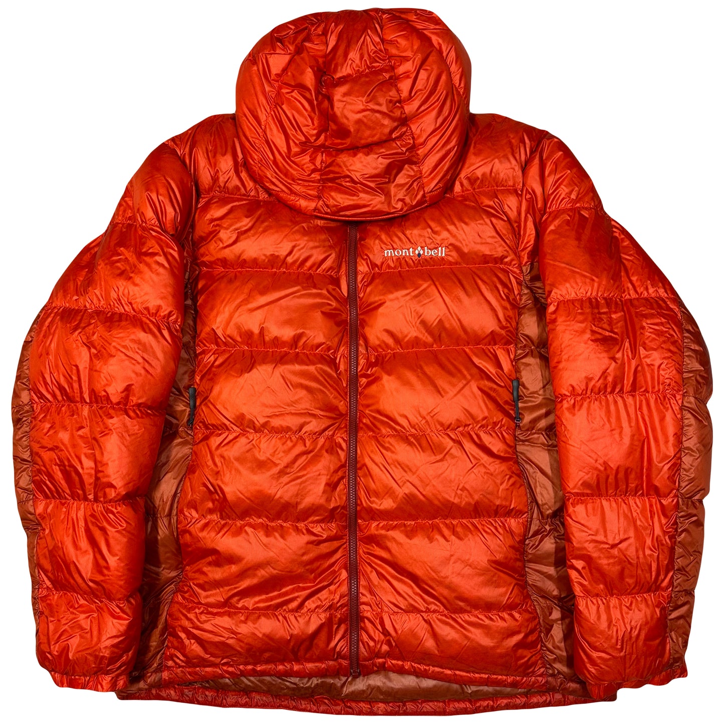 Montbell Puffer Jacket In Orange & Red ( XL )