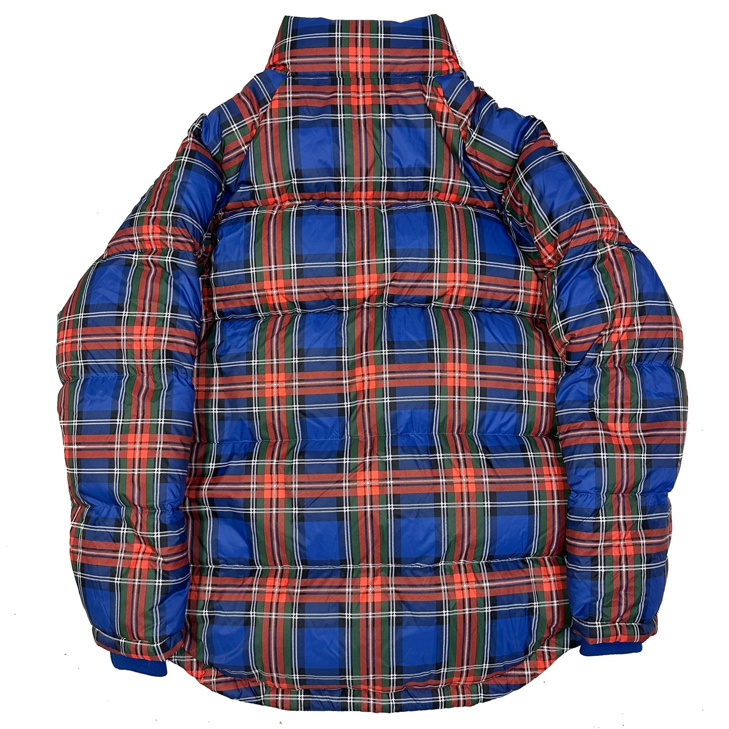 JW Anderson X Uniqlo Plaid Puffer Jacket In Blue ( M )