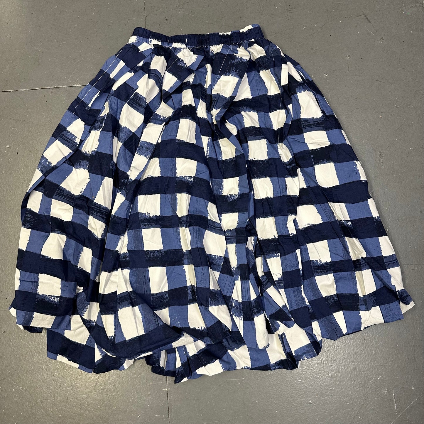 Uniqlo X Marni Checkered Skirt In Blue ( M )