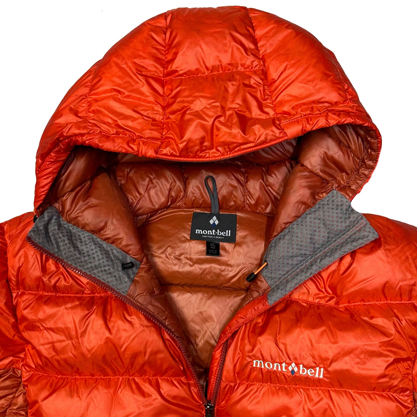 Montbell Puffer Jacket In Orange & Red ( XL )