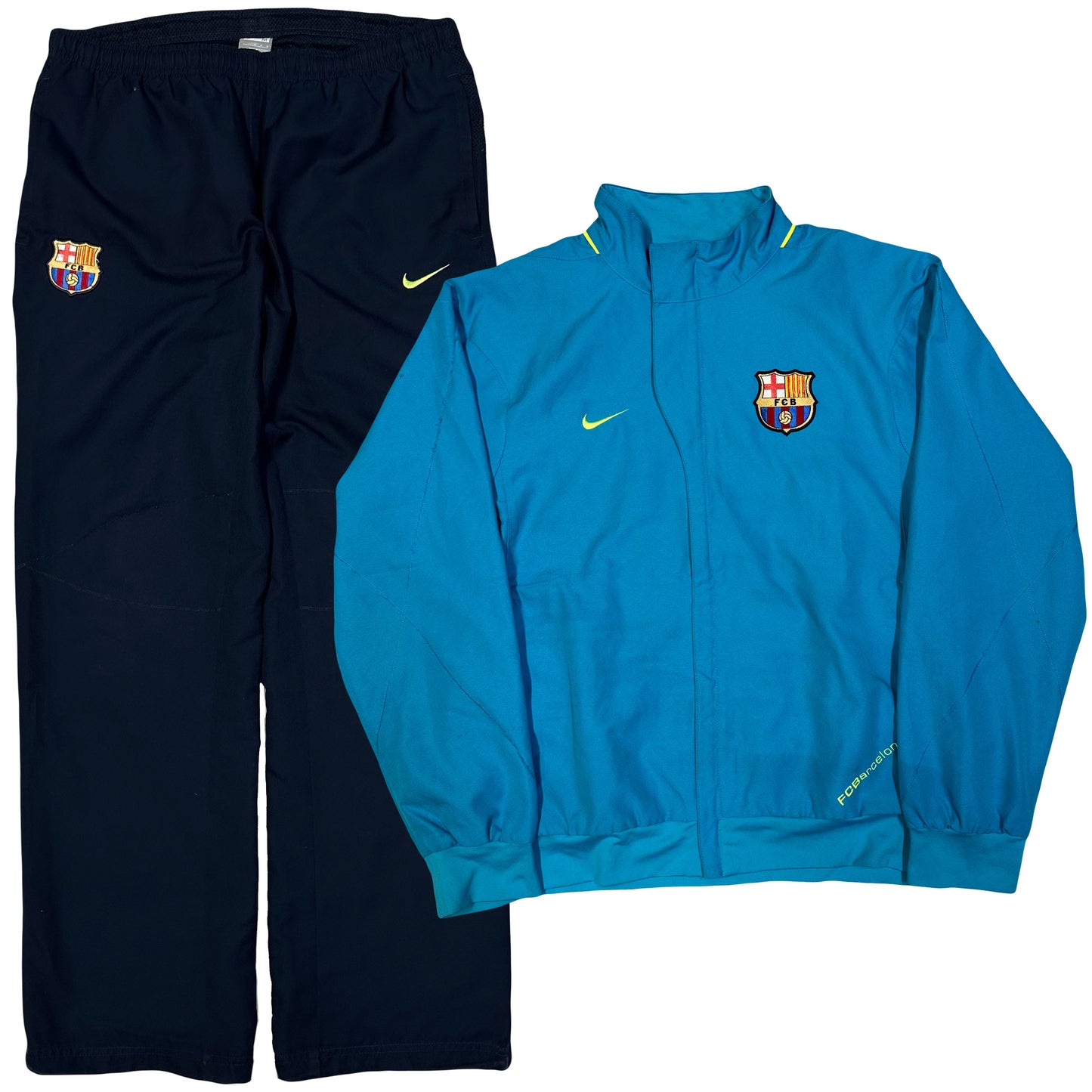 Nike Barcelona 2010/11 Tracksuit In Blue & Navy ( M )