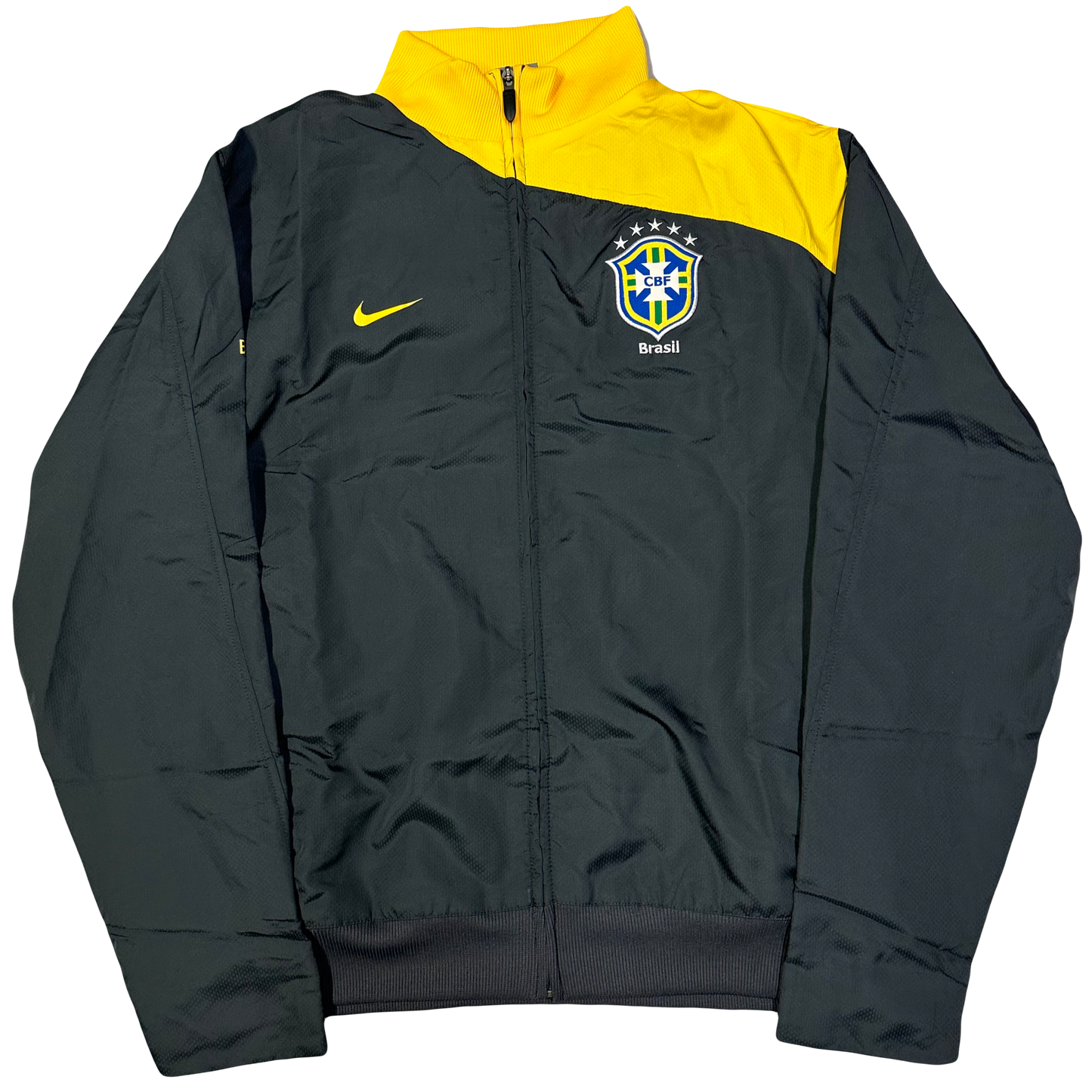 Nike Brazil 2008/10 Tracksuit In Black & Yellow ( L )