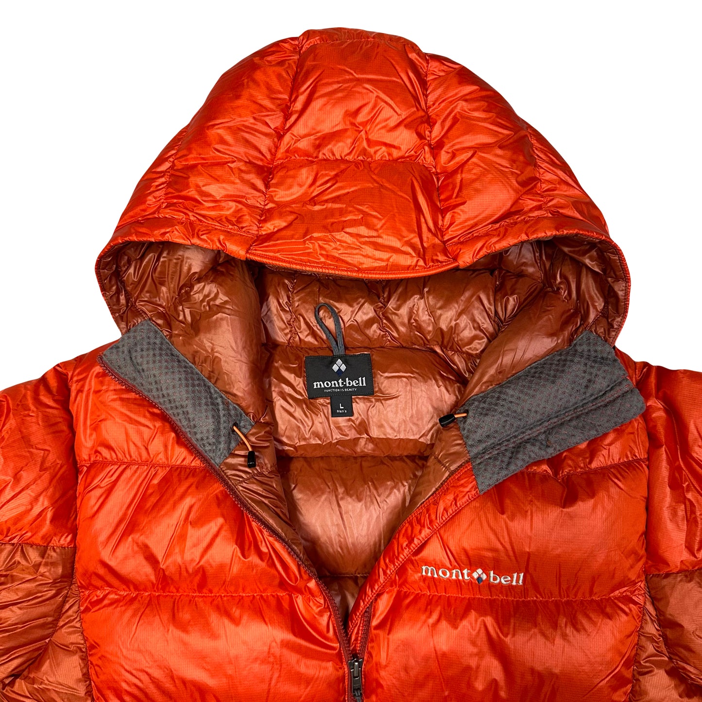 Montbell Puffer Jacket In Orange & Red ( L )