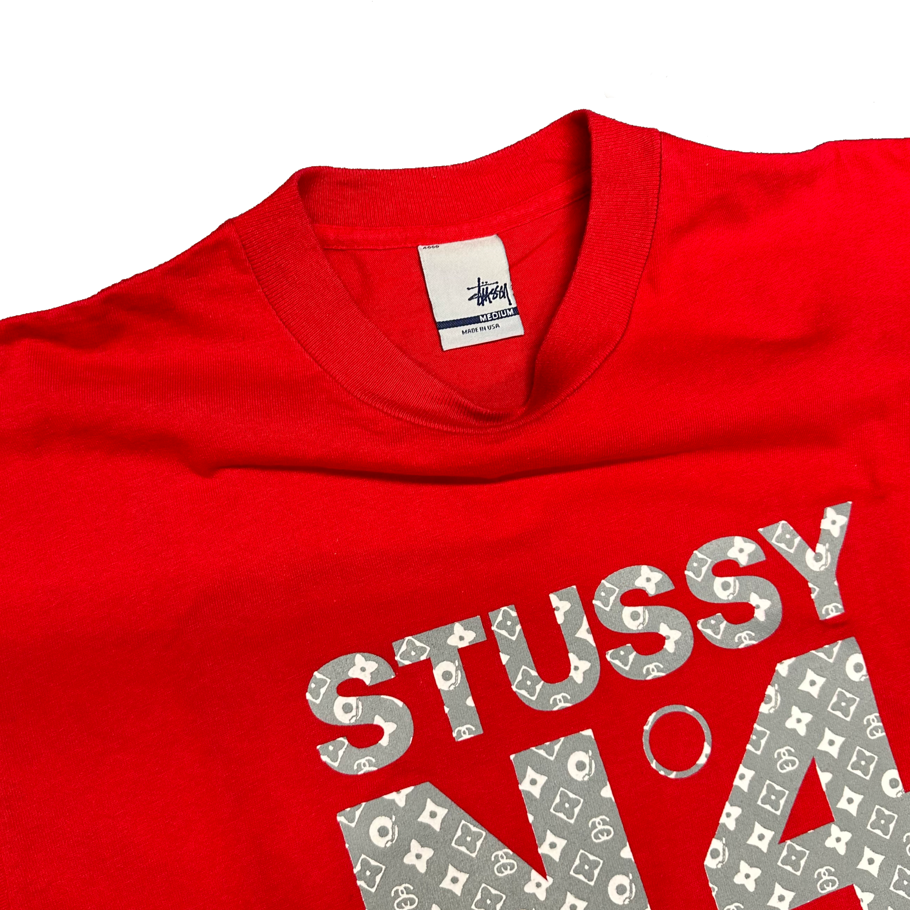 Vintage Y2K Stussy No 4 Louis Vuitton Parody T Shirt Size Medium Single  Stitch