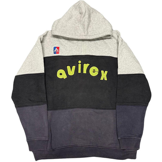 Avirex Quarterzip Spellout Hoodie ( XL )